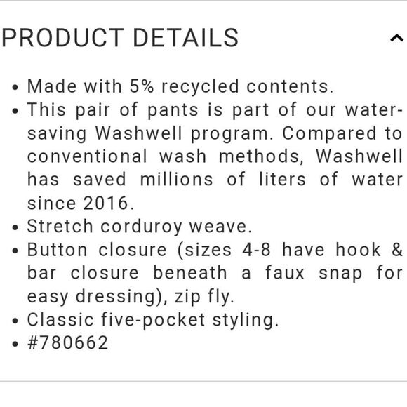 Kids Slim Taper Corduroy Pants with Washwell - Picture 3 of 7